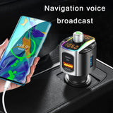 Car Mp3 Bluetooth Player Card/U Disk Music PD/QC3.0 Fast Charge Transmitter Hands-free Car Fm Accessories U6V2