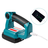 3000Mah 14.4-20V  LED Flashlight Spotlight Outdoor Work Lighting For Makita BL1430 BL1830 Blue 25*11.5*7.6CM