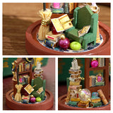 Cutebee DIY House Wooden Doll Houses Miniature Dollhouse Furniture Kit with LED Toys for Children Christmas Gift  Mini House