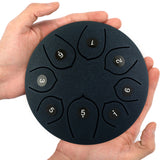 tongue Drum 6 Inch Steel Tongue Drum Set 8 Tune Hand Drum Pad Tank Sticks Carrying Bag Percussion Instruments Accessories