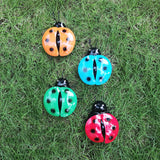 4pcs Home Decor Hanging Ornaments Outdoor Garden Gift Patio Iron Fence Universal Ladybug Wall Art Pendant Indoor Yard Sculpture