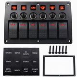 3  Gang 12V/24V  Marine Rocker Switch Panel Breaker Waterproof