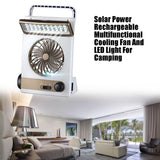 Multi-function Outdoor Solar Light With Fan Flashlight Portable 30 LEDs Table Lamp Rechargable Solar Power Fan