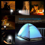 New LED Camping Light Outdoor Fishing Flashlight Portable Strong Light Emergency Lantern Charging Tent Use 18650 Battery