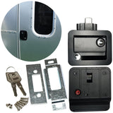 RV  Lock with Paddle  Coated Replacement  for  Hauler W/ 2 Pcs Keys, 8 Pcs Screws