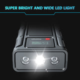 12000Mah Car Jump Starter Power Bank Car Emergency Booster Starting Device Smart Battery Clip US Plug