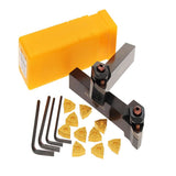 WWLNR1616H/K08+WWLNL1616H/K08 Lathe Turning Tool Holder Kits With10 WNMG080404 Blades