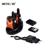Retevis RT602 Rechargeable Walkie Talkie Children 2pcs 0.5W Children's Radio With Battery Christmas Gift Boy Girl Kids Toy Radio