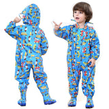 Kids Raincoat Impermeable Hooded Rain Coat Cover Waterproof Rainwear Children Pink Blue Poncho For Boy Girl Rain Jacket Jumpsuit