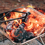 Iron Charcoal Tongs Outdoor Camping Bonfire BBQ Firewood Clip Tool Stovse Fire Charcoal Tongs Wood Handle Firewood Clamp 2023