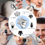 Multi grooming kit digital display electric shaver hair trimmer beard electric razor wet dry men facial&body shaving machine
