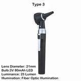 Carevas Fiber Optic LED Otoscope 3X True View Full Spectrum Home Physician Ear Care Diagnostic Set for Adult Children Kids