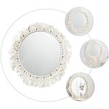 1pc Cotton Rope Woven Mirror Hand-Woven Tapestry Makeup Mirror (Random Style)