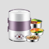 Zk30 Multifunction Electric Rice Cooker Smart Appointment 3 Layers Stainless Steel Heating Cook Lunch Box Container Steamer 220V