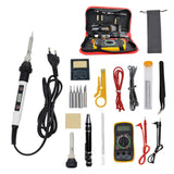 Thermostat intelligent LCD display electric soldering iron 60W  repair soldering iron tip multimeter Welding gun set