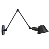 Black Rustic Vintage Swimming Arm Wall Lamp Retro Long Reading Lights on the Wall Adjustable Iron Applique Murale Luminaire Home