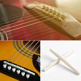 5 Set Guitar Bridge Saddle and Nut with Guitar Bridge Pins for Acoustic Guitar Slotted Bridge Saddle Nut Replacement