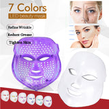 7 Colors Light LED Facial Mask With Neck Skin Rejuvenation Face Care Treatment Beauty Anti Acne Therapy Whitening Instrument Hot