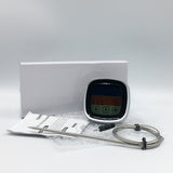 Barbecue Thermometer Color Screen Touch Food Meat Water Thermometer Kitchen Cooking Oven Stainless Steel Probe Timer Function