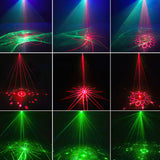 RGB Laser Projector Lamp Party Light USB Powered DJ Stage Lighting Effect LED Disco Light For Party Show Home KTV