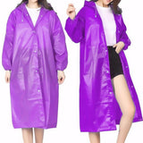 22    5 Colors Hooded Ponchos Transparent Raincoat EVA Elastic Cuffs Women Men Outdoor Travel Rain Cover Waterproof Camping