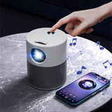 Home HD LED projector Portable 1080p video playback machine 4K video playback Built-in speaker HDMI/USB/TF/AV interface