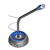 HXSJ F15 Microphone RGB Luminous And Flexible USB Drive-free Voice Chat Video Karaoke Online MIC For Computer And Conference