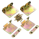4PCS Wood Bed Rail Hook Plates for Wooden Headboard Footboard Frame Bracket Heavy Duty Universal Hardware Claw Hook Plate