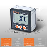 Digital Inclinometer Electronic Protractor Aluminum Alloy Shell Digital Bevel Box Angle Gauge Meter Magnets Base