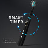 SEAGO Lovers Rechargeable Electric Toothbrush Sonic Tooth Brush Travel Box Portable Folding Cup Ultrasonic Replace Brush Heads