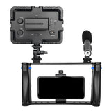 Dual Handle Grips Smartphone Stabilizer Handheld Portable Metal Phone Camera Cage Stabilizer Rig