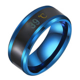 Smart Sensor Temperature Ring Modern Real-time Intelligent Temperature Test Finger Rings Thermometer Women Men Jewelry Gifts