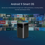 Mini Projector with Tripod Rack 4K 1080P DPL Wireless Portable Movie Projectors for Home Theater Outdoor Media Player