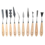 10pcs Stainless Steel Palette Scraper Paint Knives Blade for Artist Oil Acrylic Painting Tools