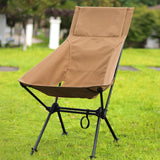 Outdoor Ultra-Light Aluminum Alloy Folding Chair Portable Heightening Fishing Chair Leisure Chair Breathable Moon Chair