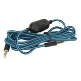 Gaming Headset Cable Woven Earphone Cord with Volume Control and Mute Switch for Logitech G Pro/G Pro X/G433/G233 Headphone