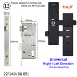 X1 Biometric Fingerprint Smart Electronic Door Lock Tuya APP Remotely IC Card Password Key Unlock Built-in Eight Language Voices
