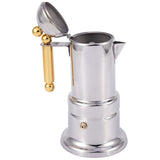 HAEGER-200Ml 4 Cups Stainless Steel Coffee Pot Moka Coffee Maker Teapot Filter Automatic Coffee Machine Espresso Machine