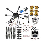 DIY T850 850mm 6-Axle Carbon Fiber Frame Kit 4108 380KV Brushless Motor 40A ESC AT10 Radio W/ 2-Axle Assembled Brushless Gimbal