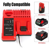 Battery Charger For M18 M14 M12 12-18V Li-Ion Battery 48-11-1815 48-11-1820 48-11-1840 48-11-1850 48-11-1828 US Plug