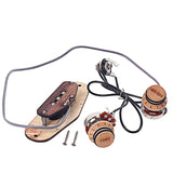 Set Guitar Pickup of Wood 3-String Humbucker Pickups for Cigar Box Guitars
