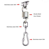2Pcs Swivel Hooks for Hammock Swing Chairs Stainless Steel Hanging Seat Accessories Kit for Ceiling/Indoor/Outdoor