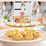Electric Hand Blender Mixer w/ Blender Stick Egg Beater Grinding Cup Mixing Cup Meat Ground Cup for Baby Food Smoothies