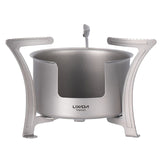 LIXADA Titanium Camping Stove Alcohol Stove Pocket Stove Outdoor Wood Burning Stove Camping Pot Holder BBQ Firewood Bracket