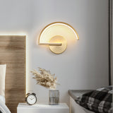 Semicircle Wall Lamp Led Nordic Modern Copper Lighting Fixture for Living Room Mirror Lights Wall Sconce Bedroom Bathroom Decor