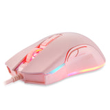 Motospeed V70 USB Wired Gaming Mouse RGB Mouse Ergonomic Design 8-gear Adjustable DPI Wide Compatibility Black