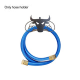 Storage Organizer Space Saving Iron Home Garden Hose Holder Yard Solid Wall Mounted Outdoor Water Pipe Heavy Duty Bison Shape