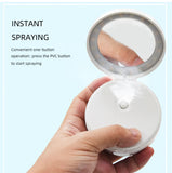 Mini Make Up Mirror WIth Light Sprayer Skin Moisturizing Spray LED Face Cosmetic Mirror Nano Mist Pocket Humidifier Girls Mirror