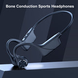 Bone Conduction Headphones Wireless BT 5.0 Earphone Outdoor Sports Red Headset Waterproof Sweat Proof with Earbuds Hands-free