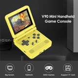 V90 3.0 inch IPS Retro Flip Handheld Console Pocket Mini Video Game Player Classic  Retro Nostalgia Game